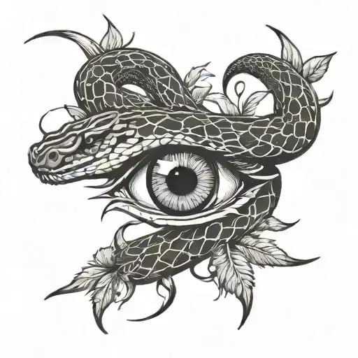 Snake Tattoo Around Eye