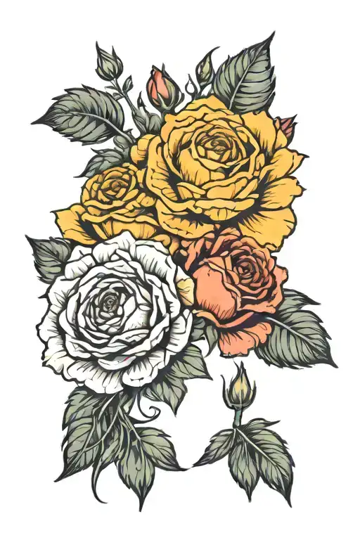 Marigold And Rose Together