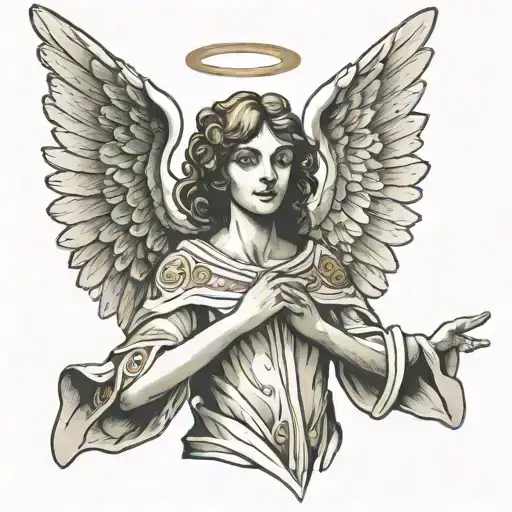 Angel With Hands To The Sky