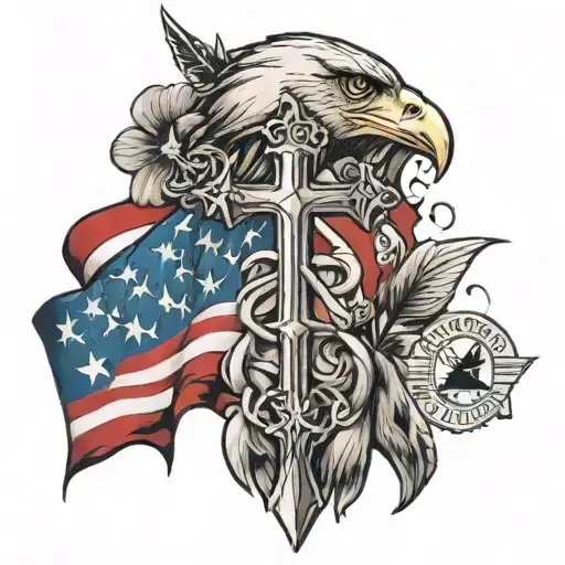American Patriotism With Christian Symbolism