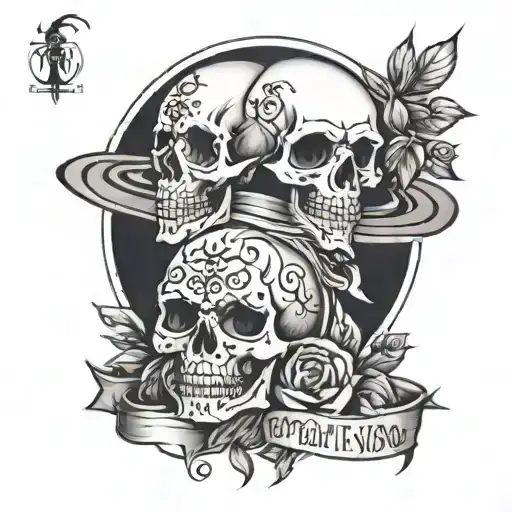 And If You Go I Want To Go With You Tattoo With Skull
