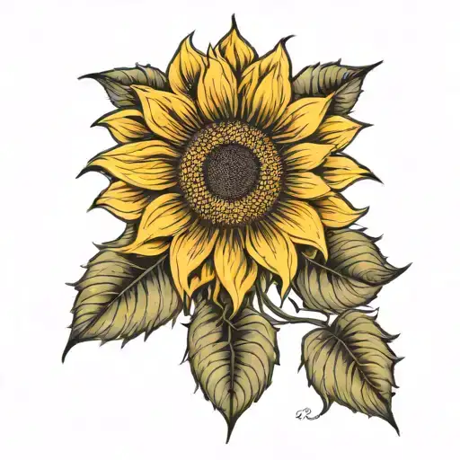 Sunflower With Quote Value Yourself For Who You Are Mandala Effect