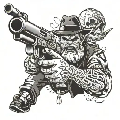 Big Man With Scary Gun