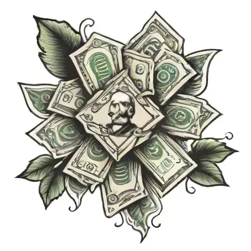 Money Tattoo On Forearm