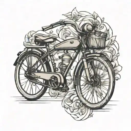 Single Line Drawing Of A Bicycle