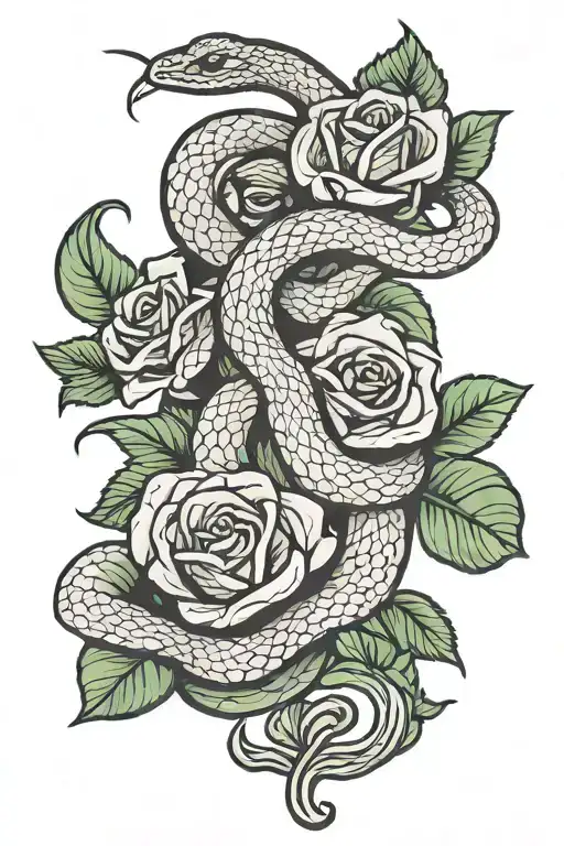 Rose Snake In A Square