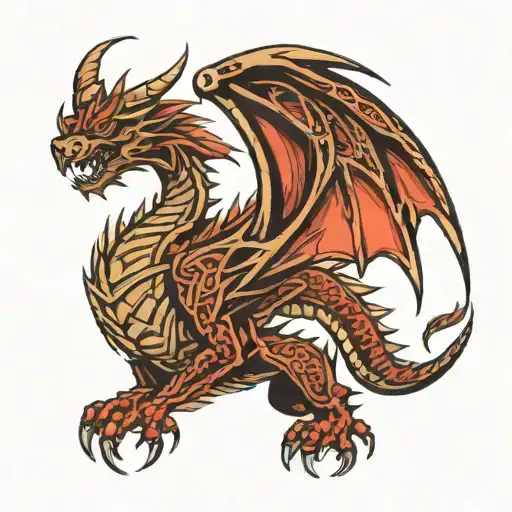 Celtic Dragon Flying