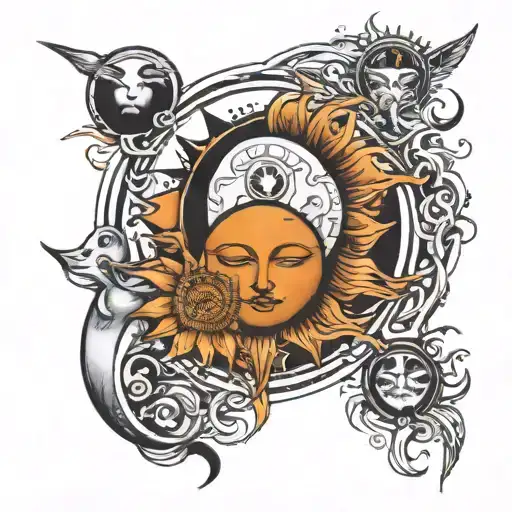 Meeting Of Sun And Moon