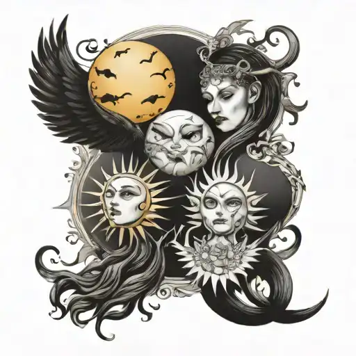 Meeting Of Sun And Moon