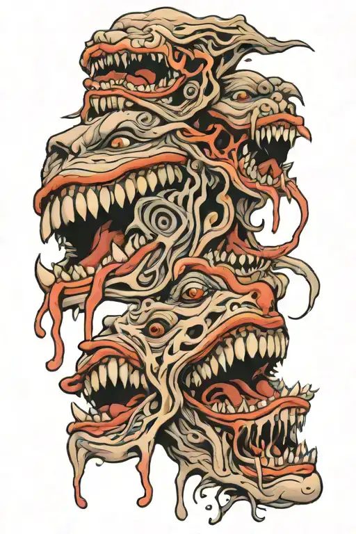 Mouths Eyes Disgusting Scary