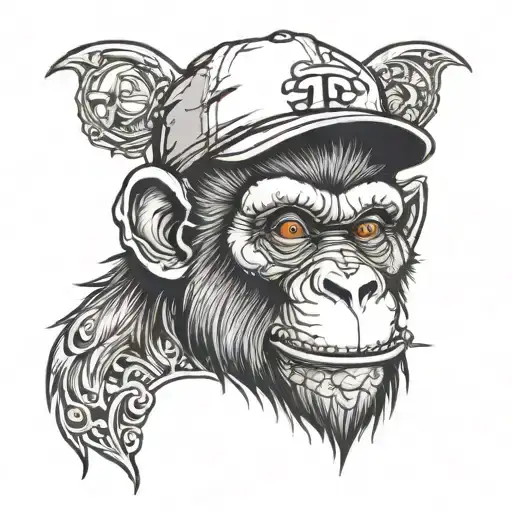 Monkey With Baseball Cap