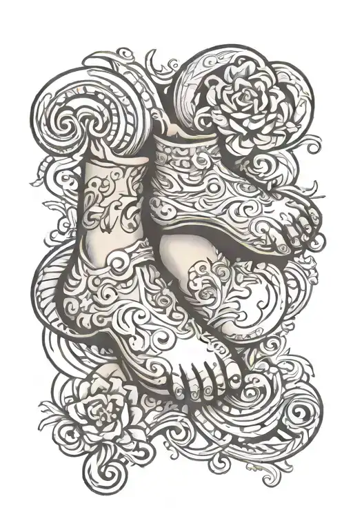 New Born Feet Print Incorporated Aries