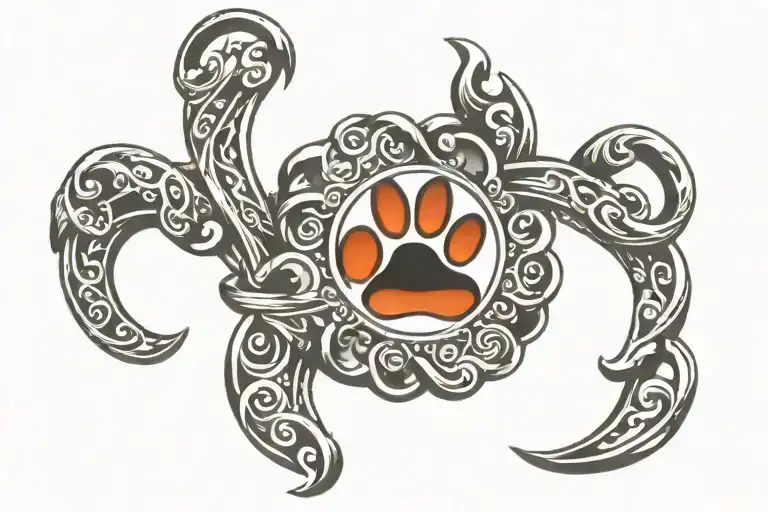 Dog Paw On Infinity Symbol