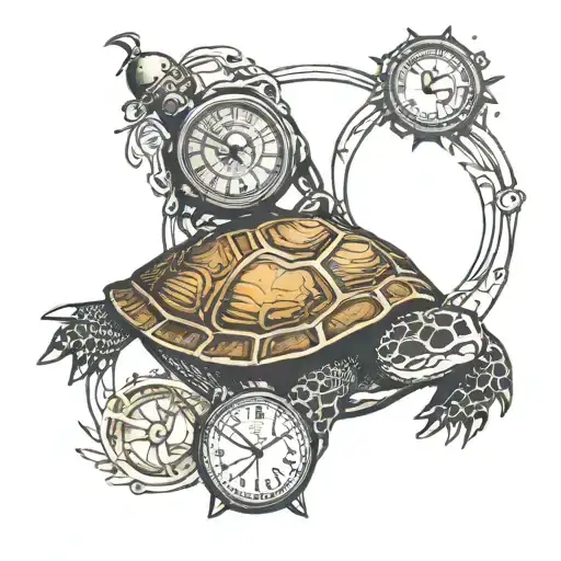 Turtle With Clock Inside
