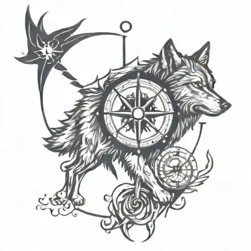 Compass And Wolf