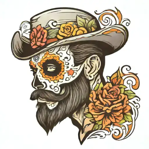 Sugar Skull Beard Profile
