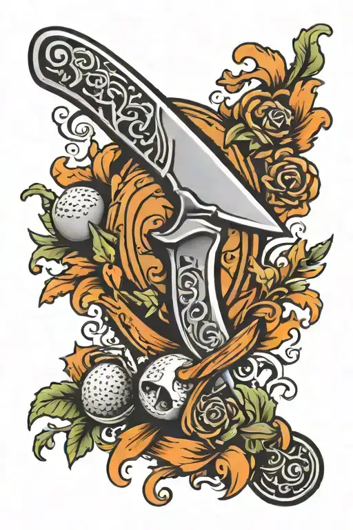 Golf Club Chef Knife Cross