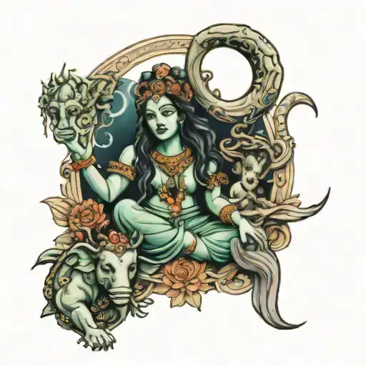 Hecate And Ganesha Protecting Mother Earth