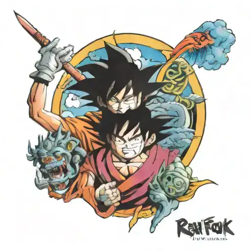 Ren Goku Pink Floyd Album Cover