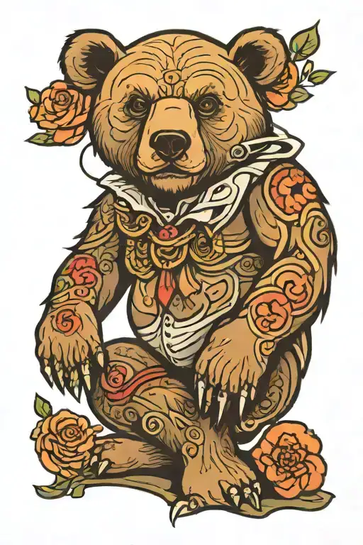 Bear On Leg
