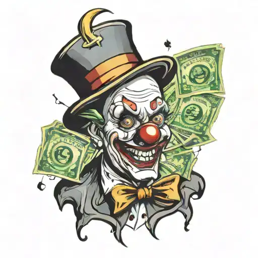Clown Face With Money