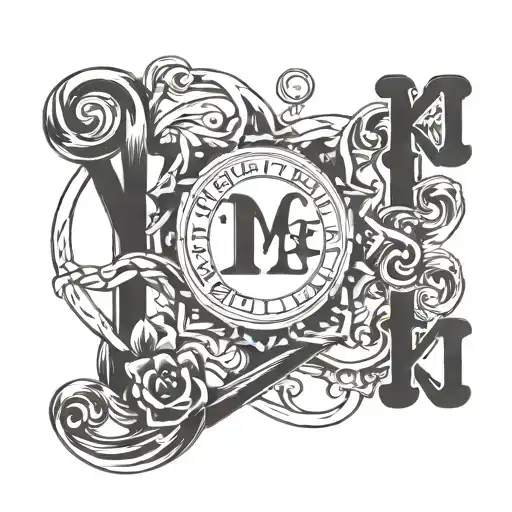 Roman Numeral With Paw Prints And Infinity Symbol