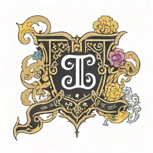 Initial T L In Ukrainian With A Symbolism Of Brotherly Love