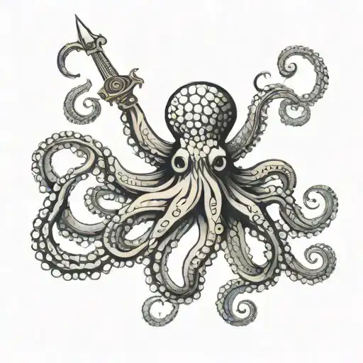 Octopus With Trident