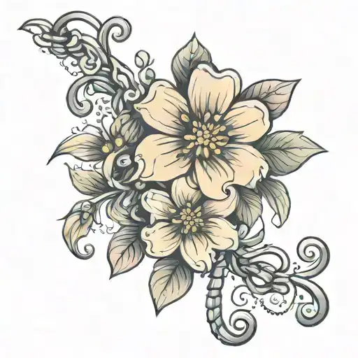 Little Flowers Chain Wrapped Round