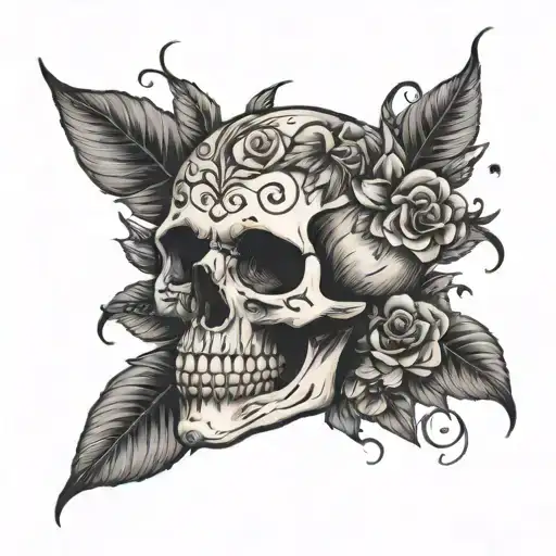 Roses Skull