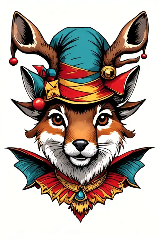 I Want A Jackalope With A Little Jester Hat And Ruffeled Collar