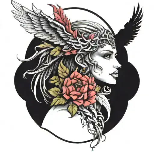 Slavic Goddess Of Nature Facing Forward