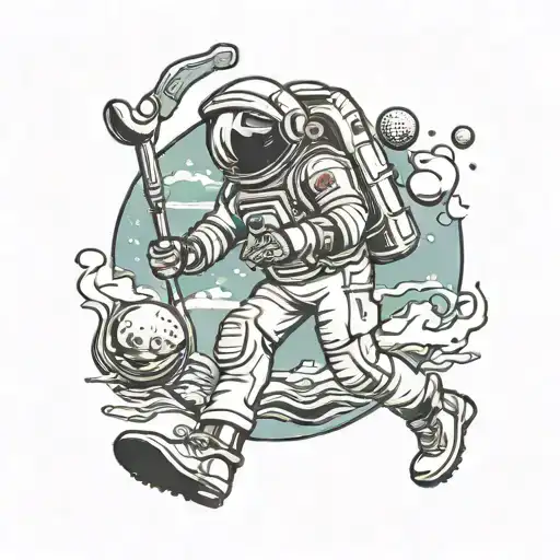 Golfing Astronaut