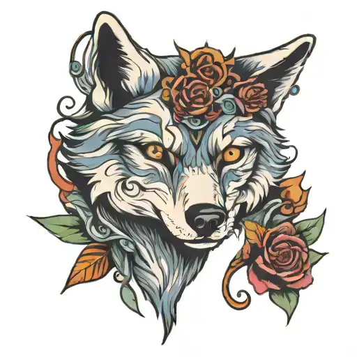 Wolf But Eyes Are Camera Lenses