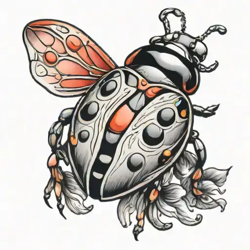 Ladybug Sitting On Top