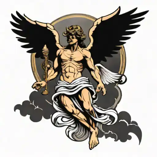 Greekgod Angel With Wings Spread