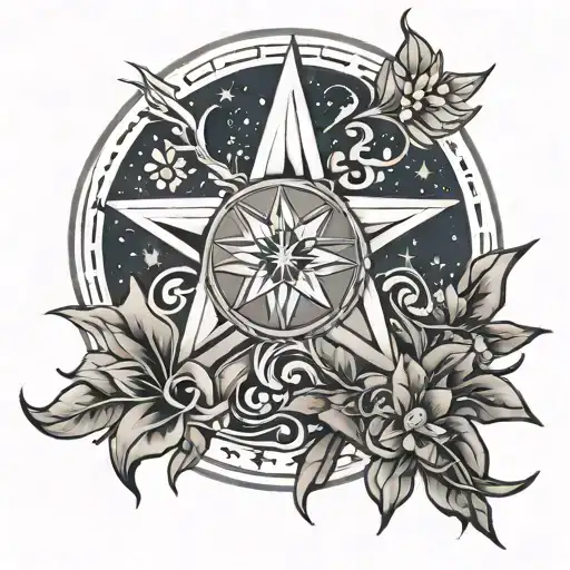 The Silver Star Of Bethlehem Over The Garden Of Eden