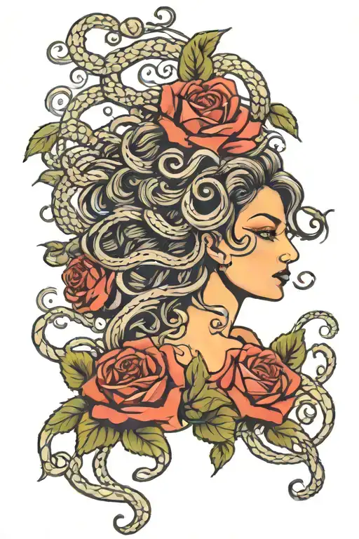 Medusa With Roses