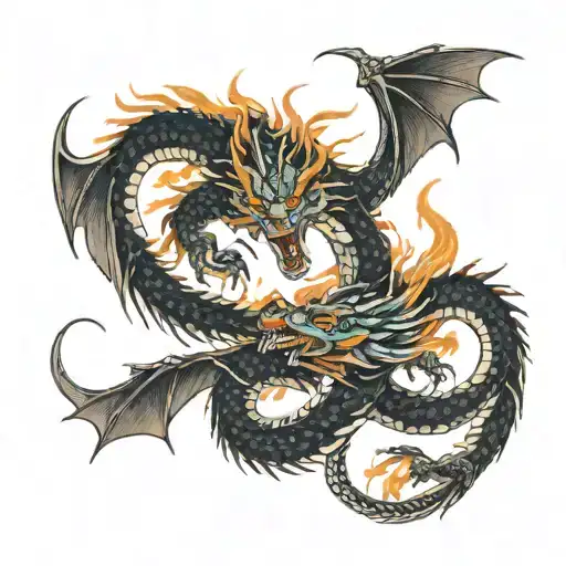 Dragon Fighting With Fenix