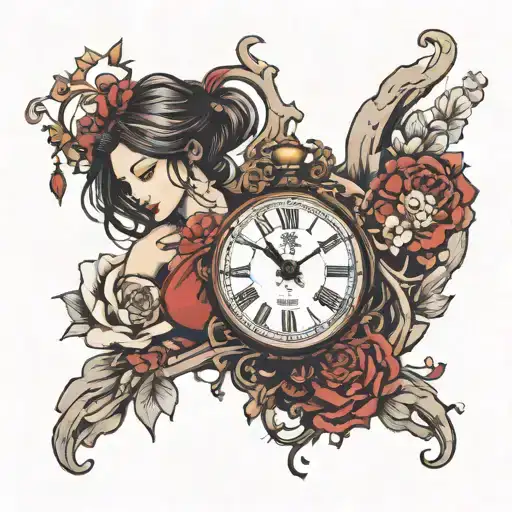 Clock Broken Second Life Zen Woman