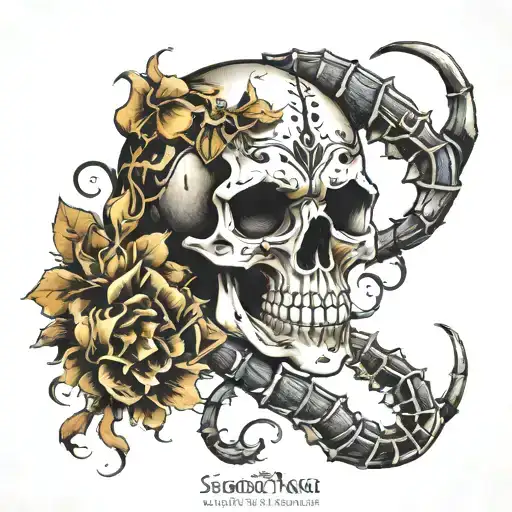 Scorpion And Skulls