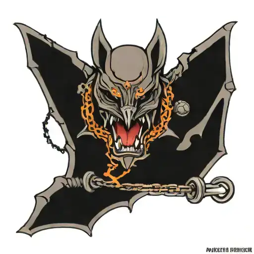 Military Intelligence Bat With Chain