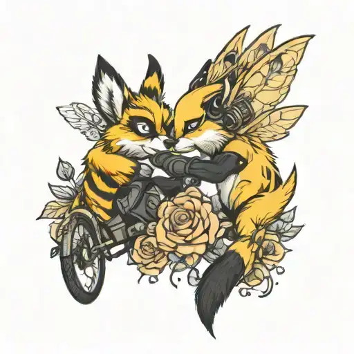 Bumblebee And Fox Playing