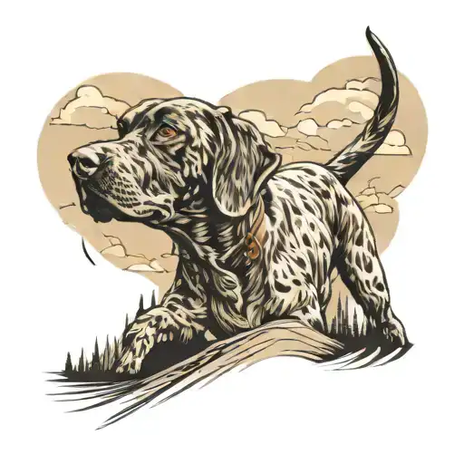 German Shorthair Pointer Mountains Inside