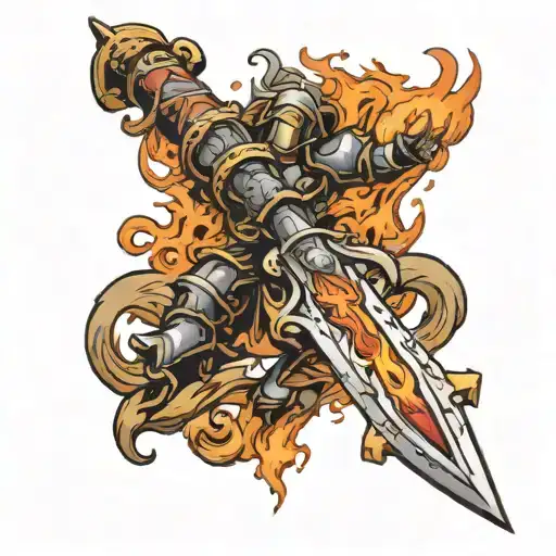 Epic Paladin Fire Sword