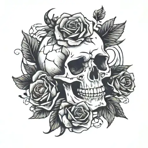 Skull And Roses