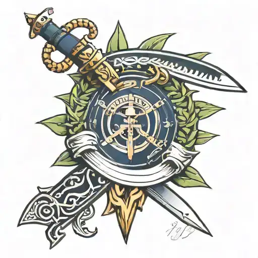 Navy And Marines Commando Dagger Combined