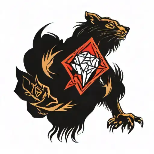 Diamond Shape Tattoo Band