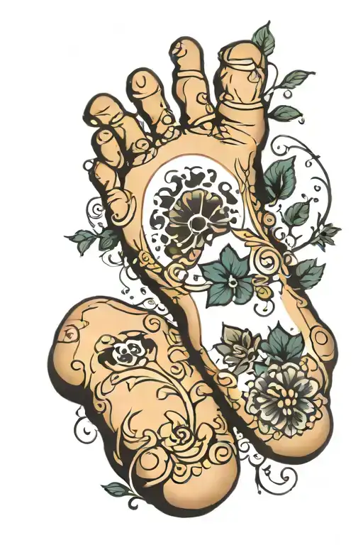 Baby Foot Print Filled