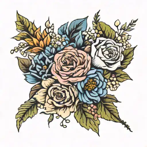 January September Birth Flower Bouquet